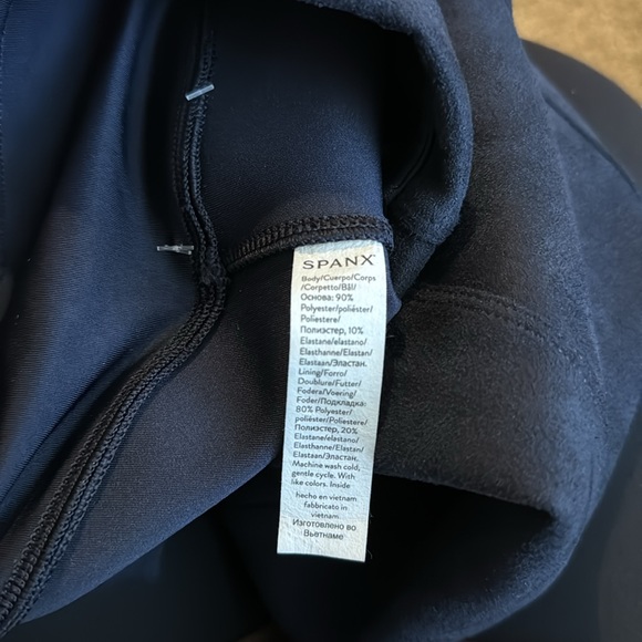 SPANX Faux Suede Leggings, classic Navy, size small NWT - Picture 6 of 13